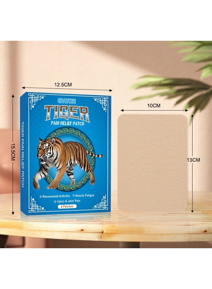 ERAYCEE Tiger Pain Relief Patch Pain Relief Plaster, Arthritis Pain Relief Plaster Chinese Medical Back Muscle Patch for Arthritis & Knee Joints Back Pain 6 Patches Per Box - Image 4